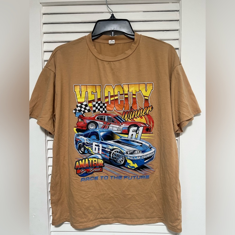 Velocity Winner Graphic Tee – Racing Car Print